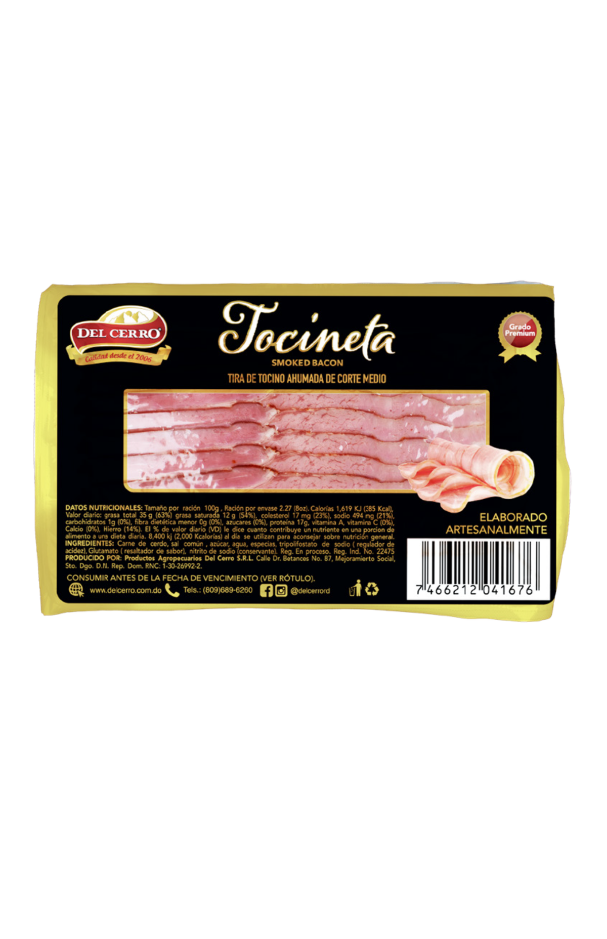 DEL CERRO TOCINETA REBANADA 8 OZ