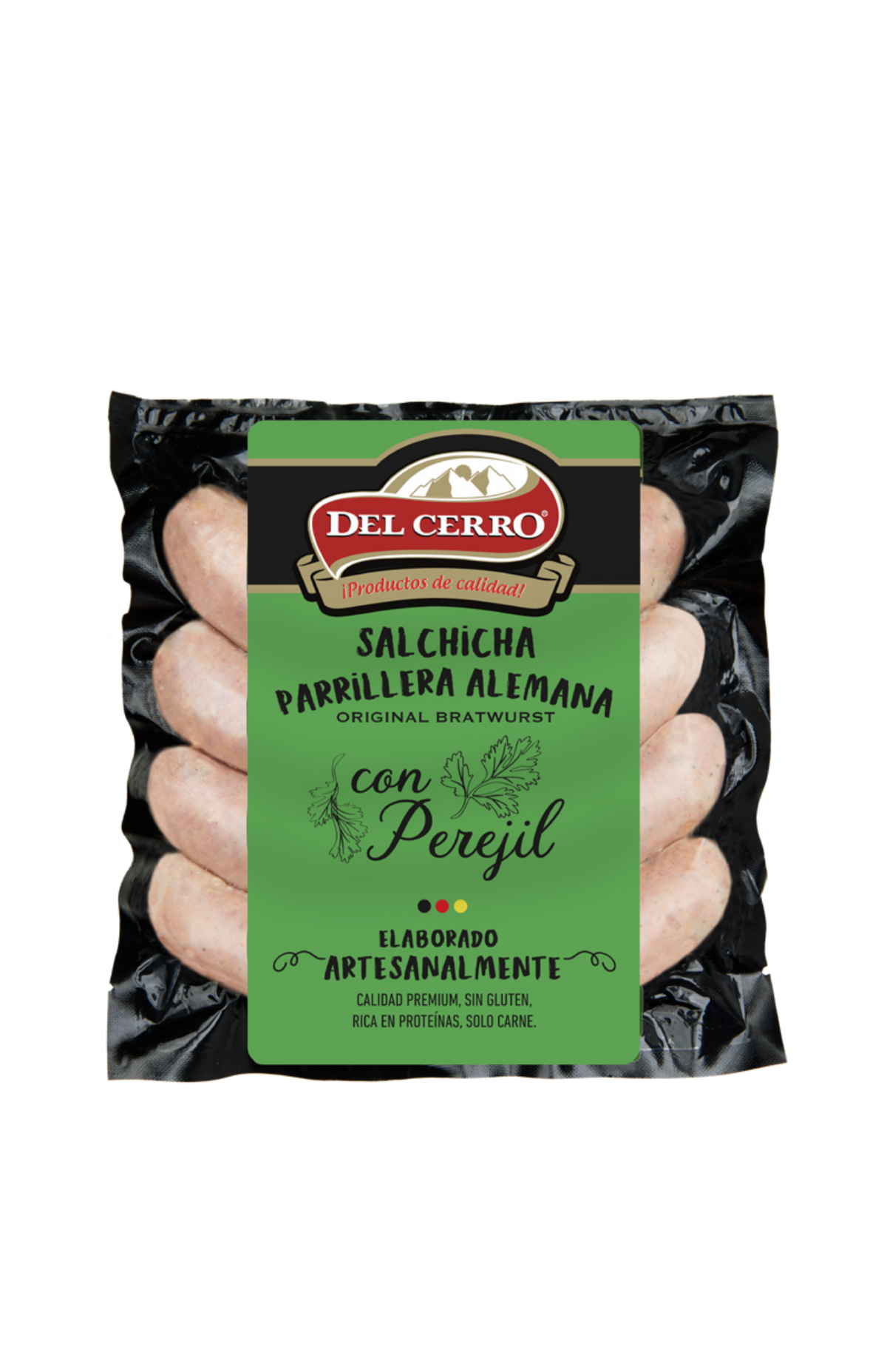 DEL CERRO SALCHICHA ALEMANA PEREJIL 1 LB