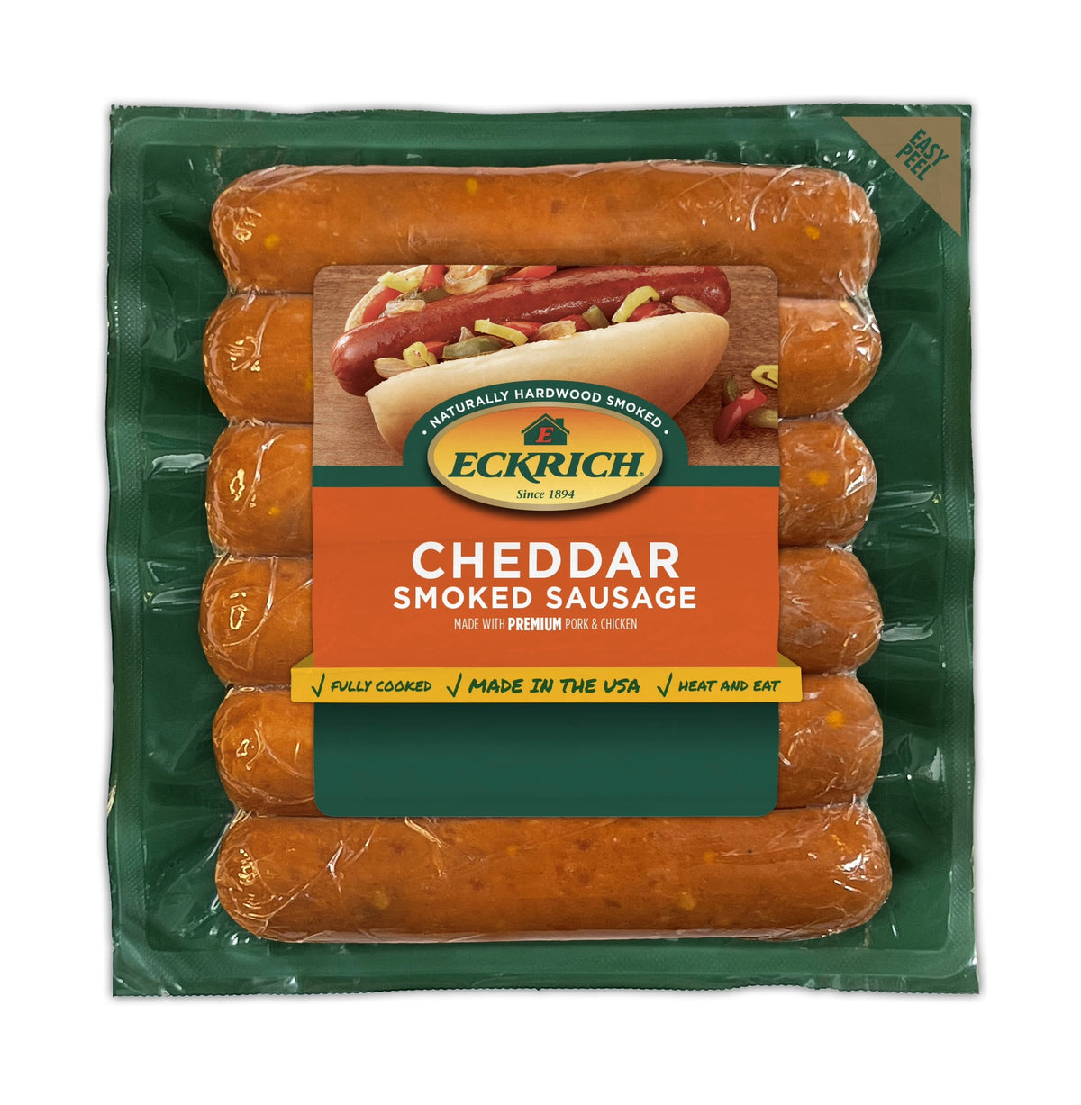 ECKRICH SALCHICHA TOCINETA  & QUESO 14 OZ