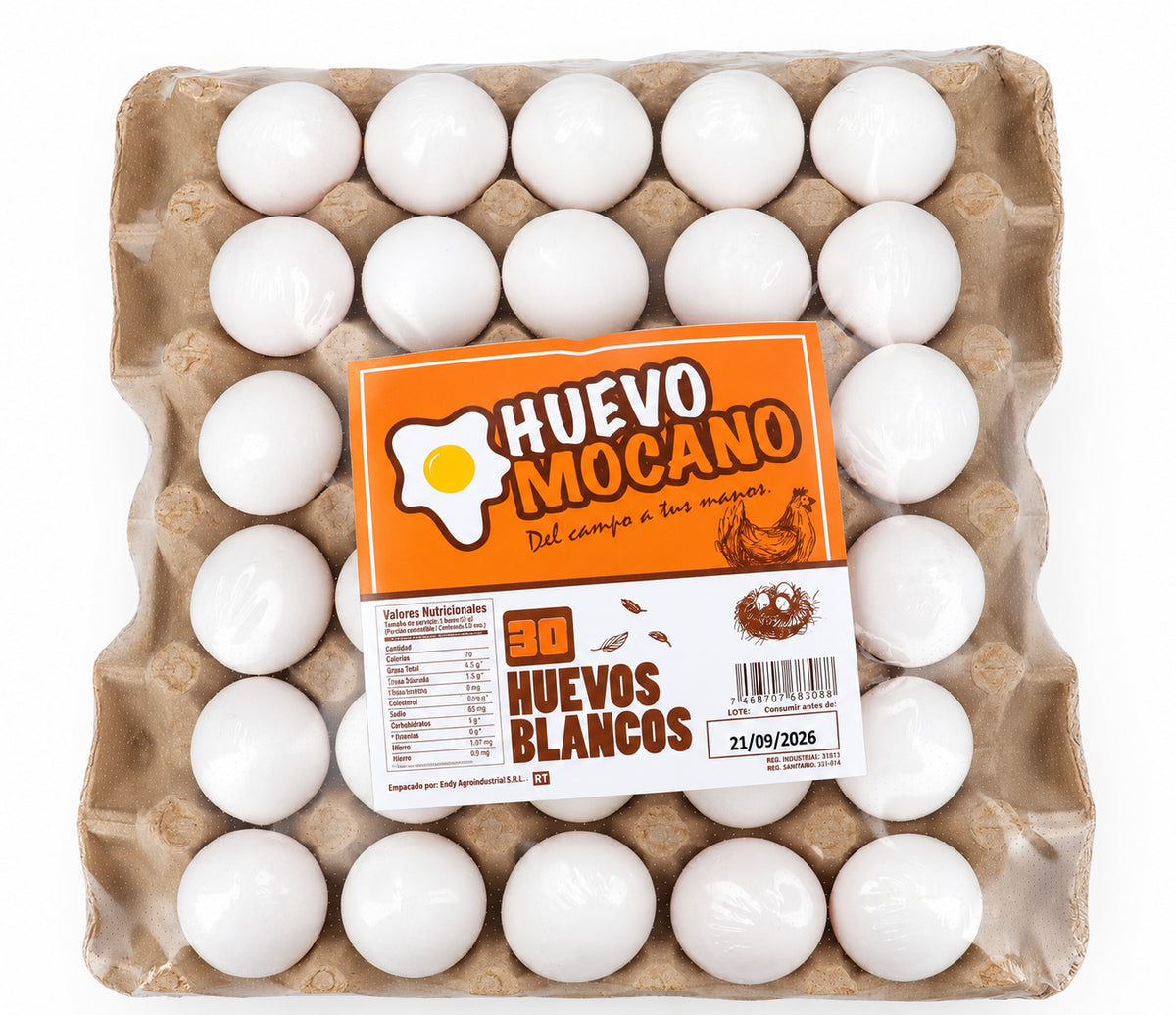 MOCANO HUEVO BLANCO 30/1