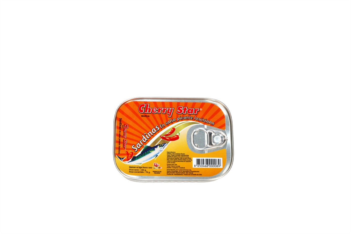 CHERRY STAR SARDINA EN SALSA PICANTE LOUSIANA 106 GR