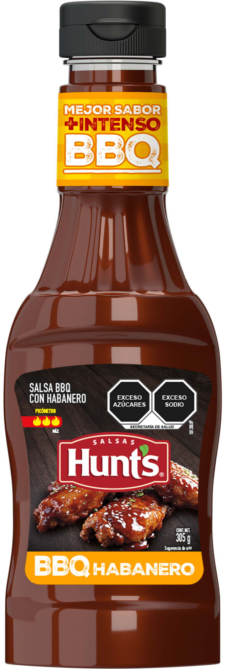 HUNTS SALSA BBQ HABANERO 24/305 GR
