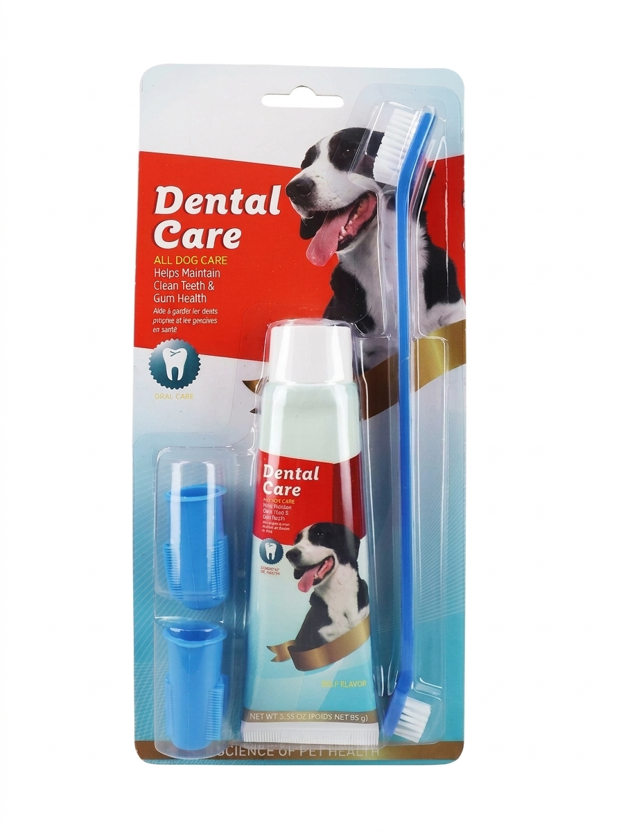 DENTAL CARE P/ PERROS KIT 4 PIEZAS
