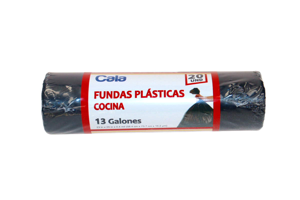 CALA FUNDAS PLASTICAS DE COCINA 20 UND 13 GLS