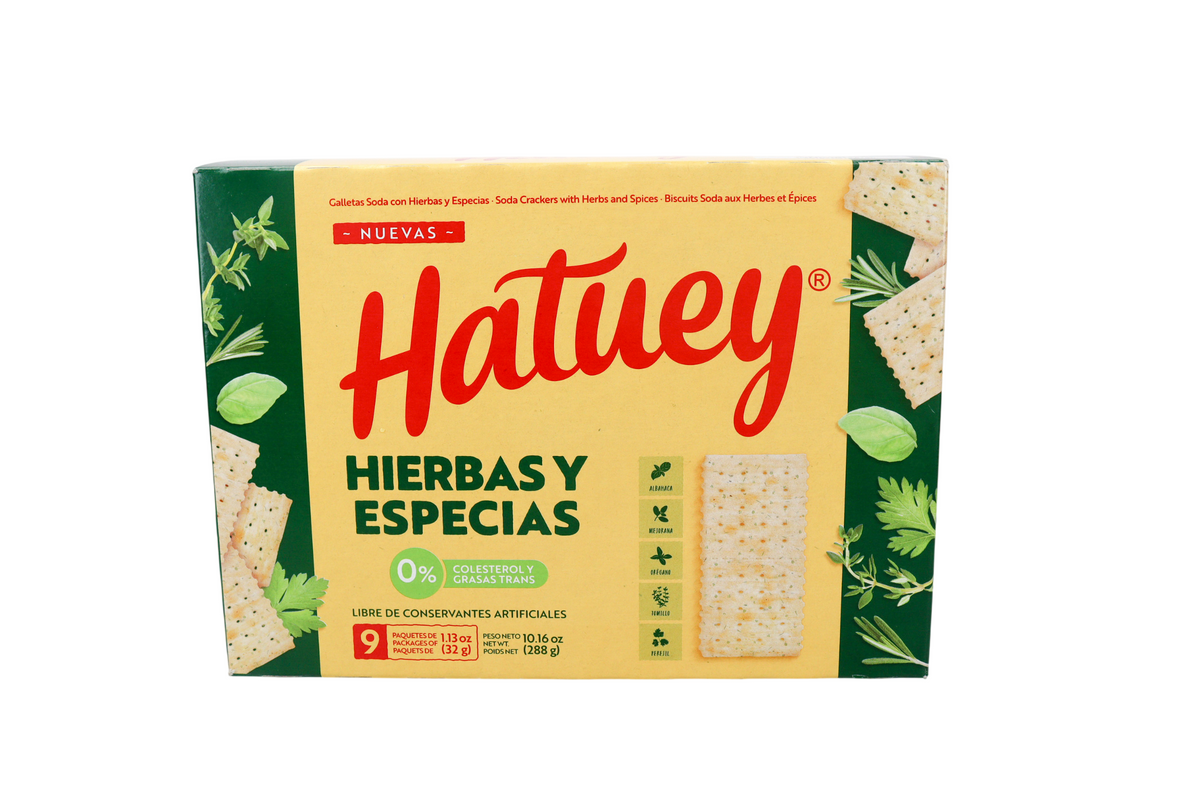 HATUEY GALLETA DE SODA HIERBAS Y ESPECIAS 9 UND PAQ. 288 GR