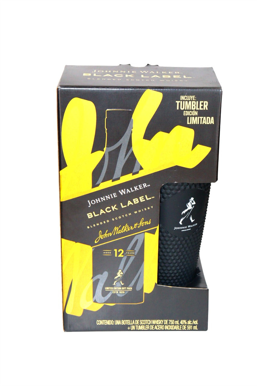 JOHNNIE WALKER WHISKY BLACK 750 ML + VASO TUMBLER (TEMPORADA)