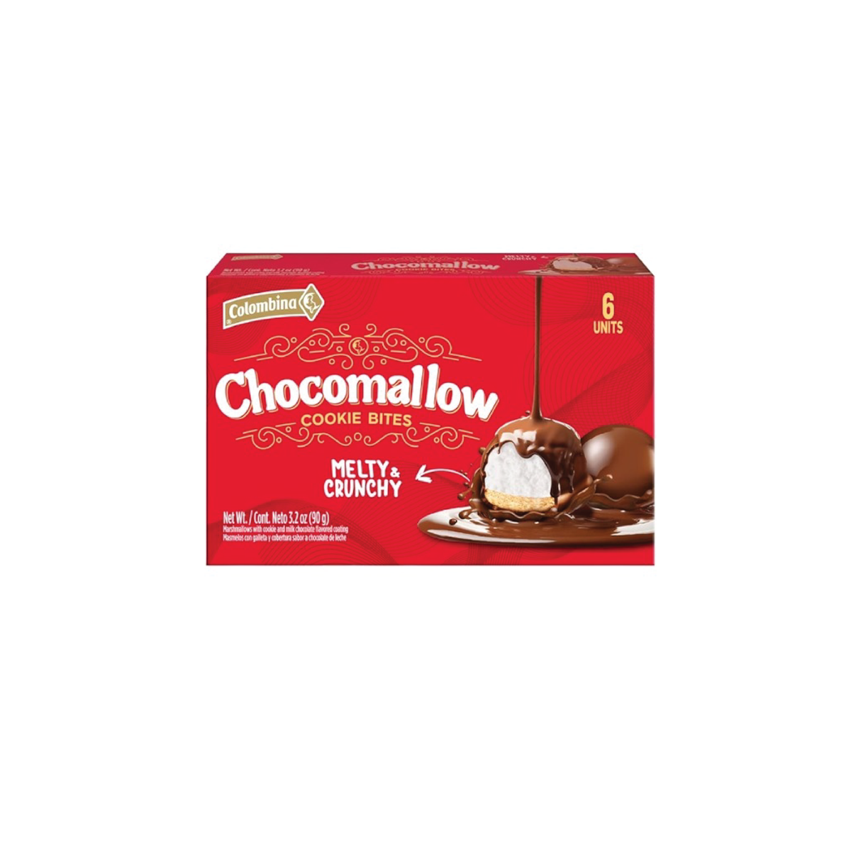 COLOMBINA CHOCOMALLOW GALLETA DE CHOCOLATE Y MALVAVISCO 3.2 OZ