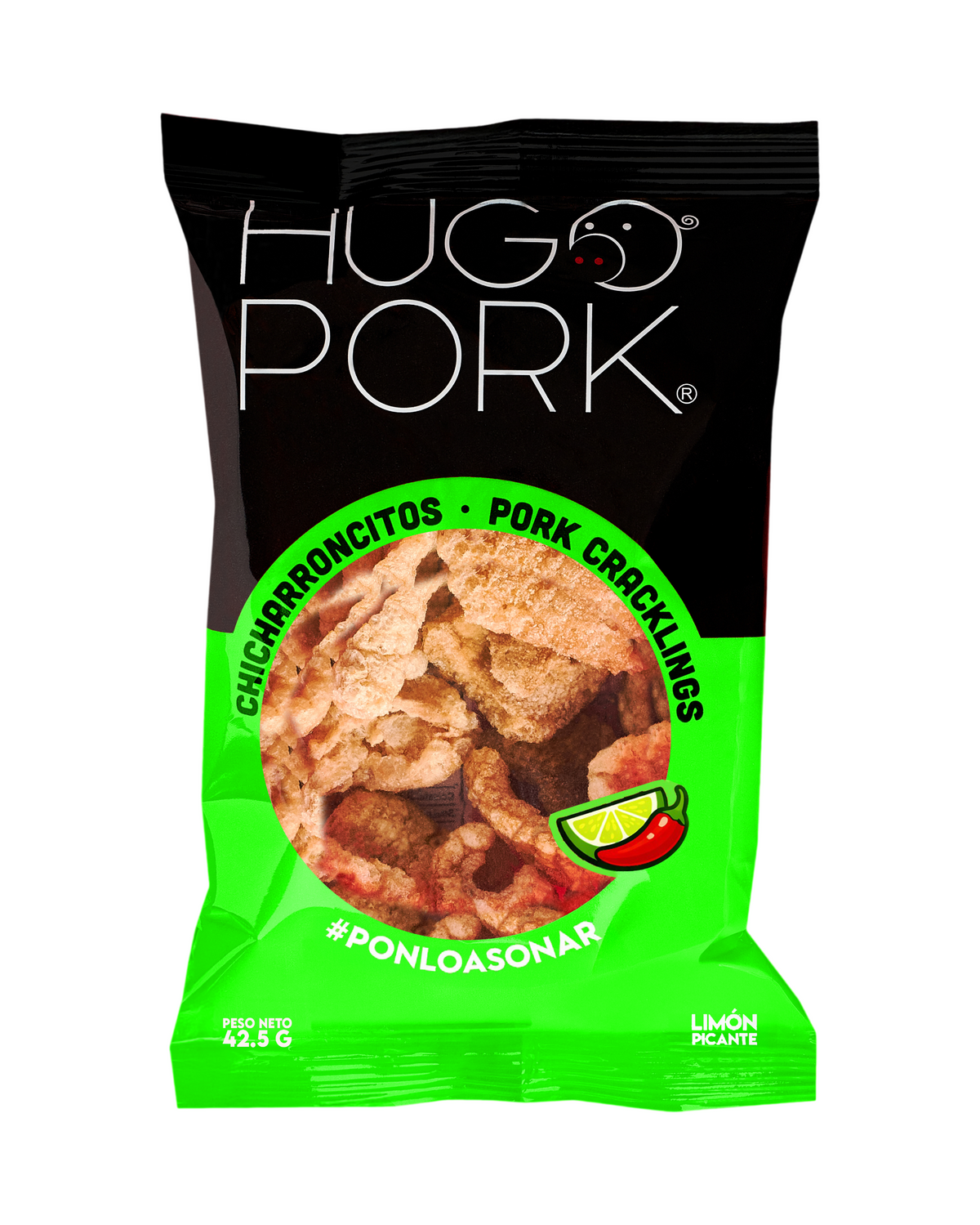 HUGO PORK CHICHARRONCITOS LIMON PICANTE 42.5 G