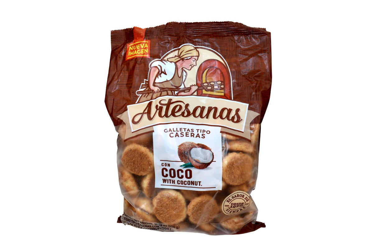 ARTESANAS GALLETAS CASERAS SABOR COCO 300 GR