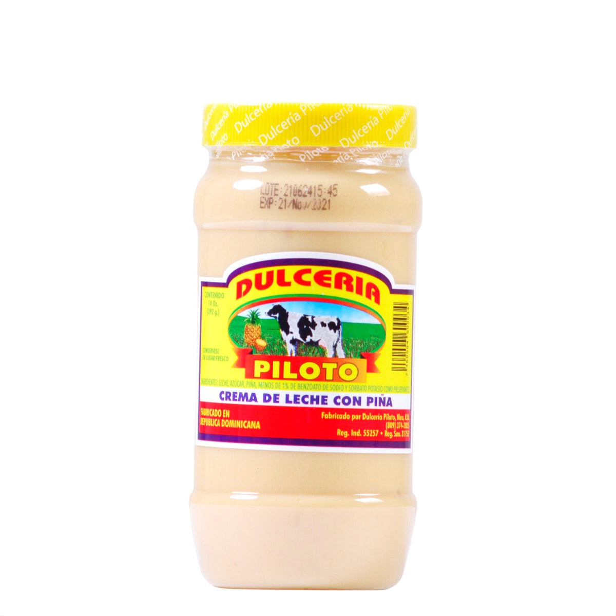 PILOTO DULCE CREMA LECHE CON PIÑA 14 OZ