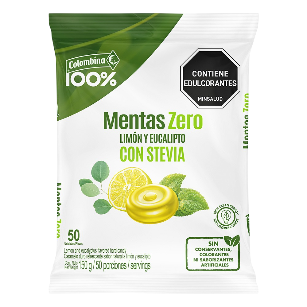 COLOMBINA MENTAS 100% LIMON Y EUCALIPTO 150 GR