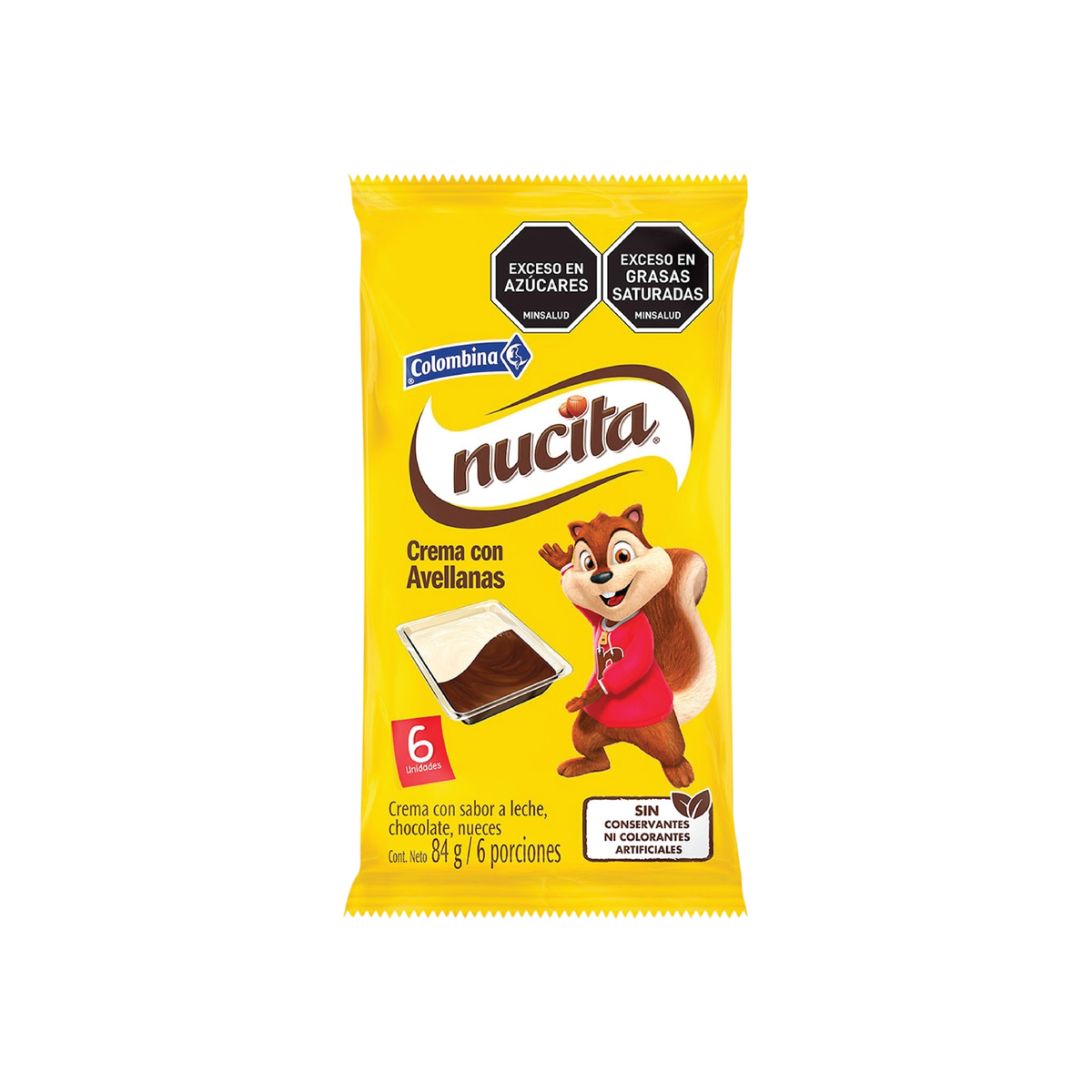 COLOMBINA NUCITA CREMA C/ AVELLANA 6 CT PAQ.