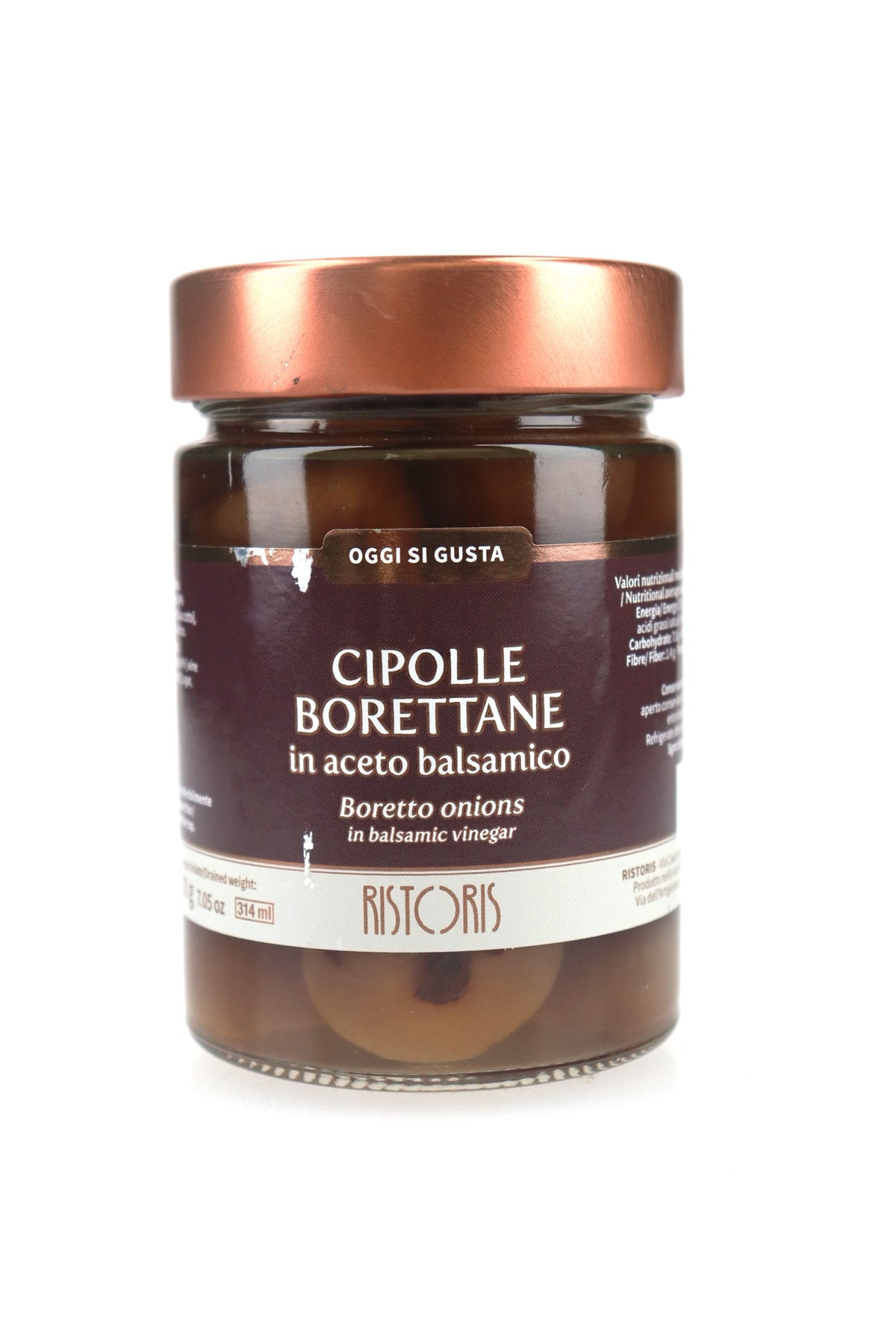 RISTORIS CEBOLLAS BORETTANE EN VINAGRE BALSAMICO 314 ML