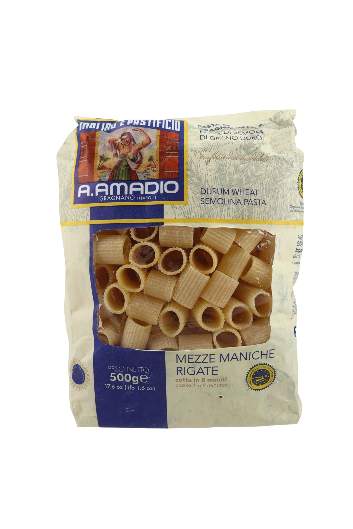 A.AMADIO PASTA MEZZE MANICHE RIGATE 500 GR