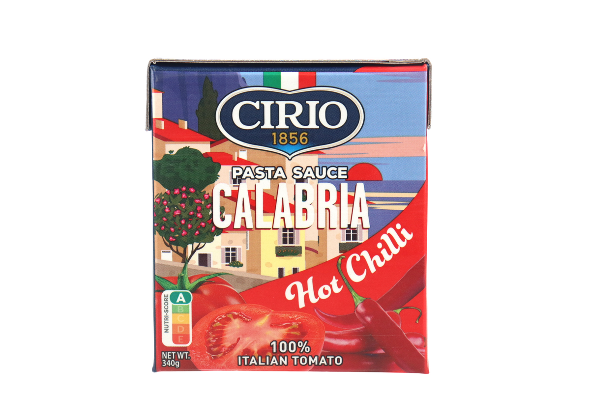 CIRIO SALSA PARA PASTA CALABRIA HOT CHILI 340 GRS TETRAPACK