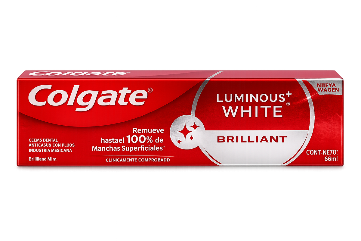 COLGATE CREMA DENTAL LUMINOUS WHITE BRILLIANT 66 ML