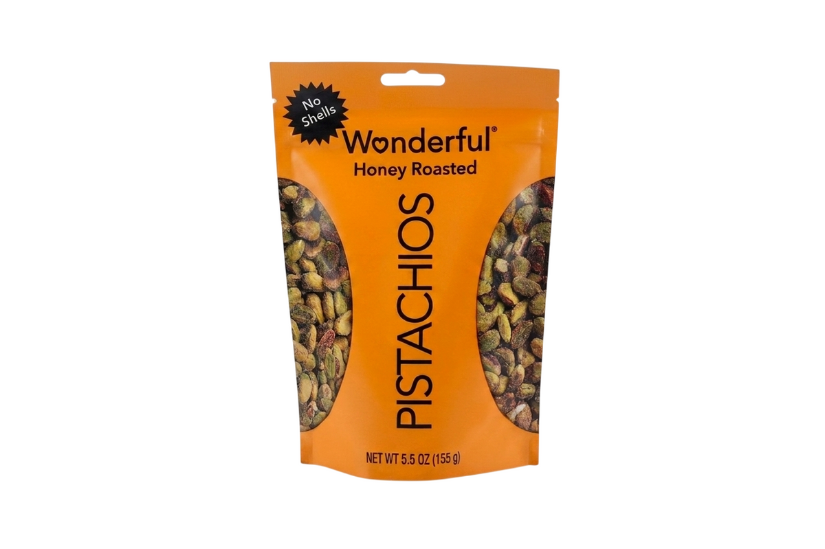 WONDERFUL NO SHELLS PISTACHIOS HONEY RSTD 5.5 OZ