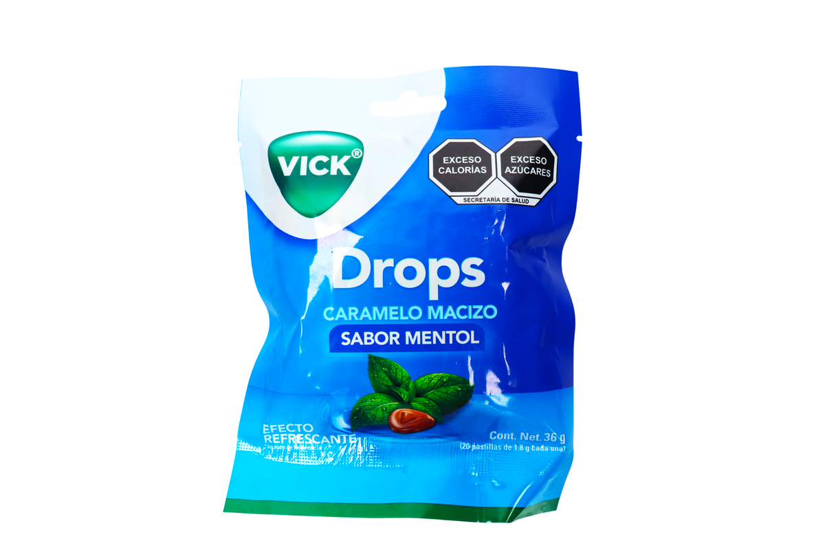 VICK DROPS MENTOL 20 PASTILLAS DE 1.8 G