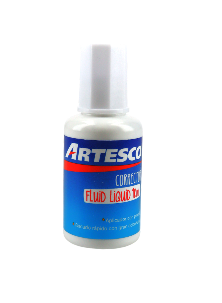 CORRECTOR LIQUIDO BLANCO 18ML (ARTESCO)