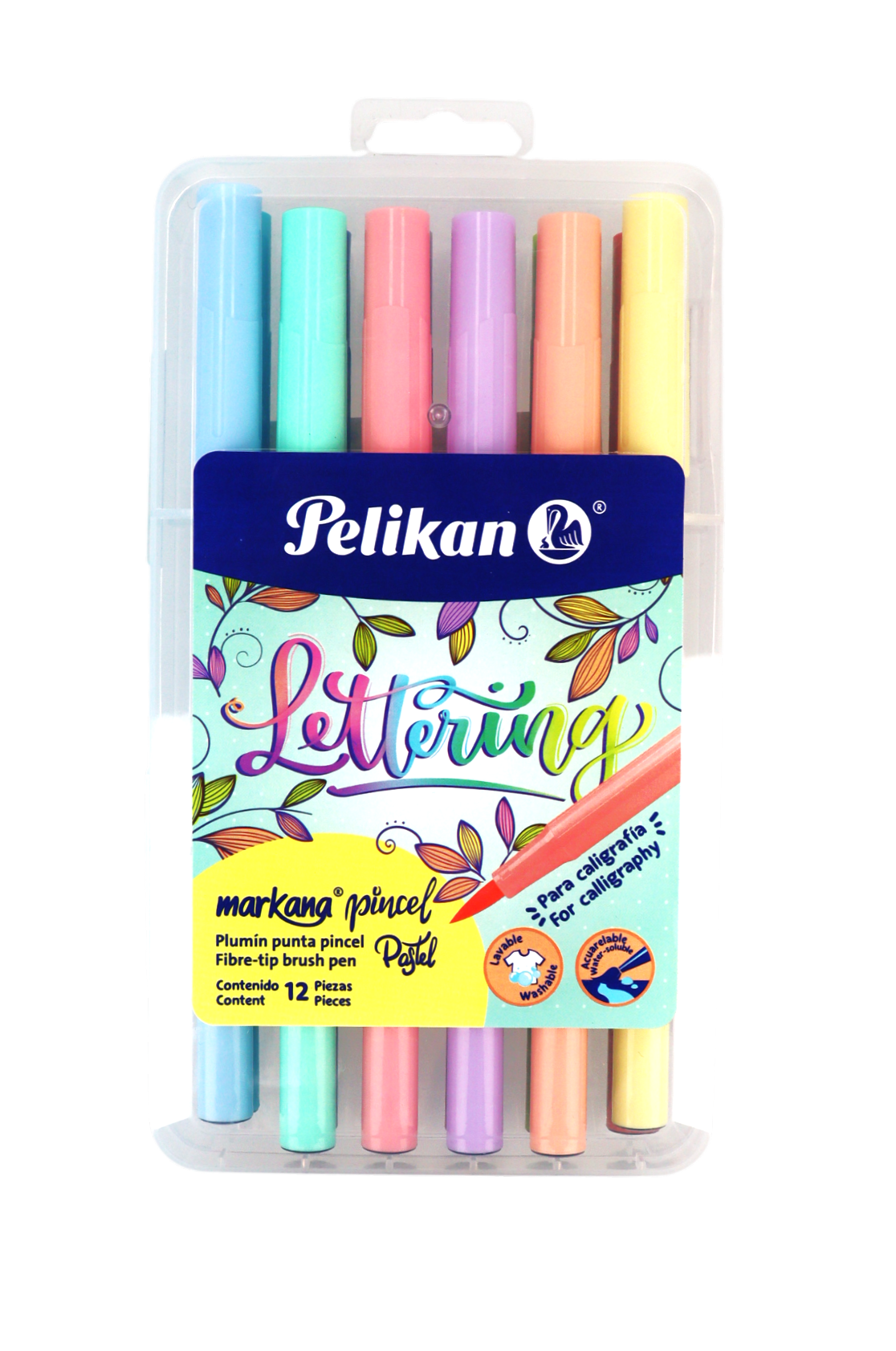 JUEGO DE FELPAS PTA. T/PINCEL COLOR PASTEL 12/1 BL