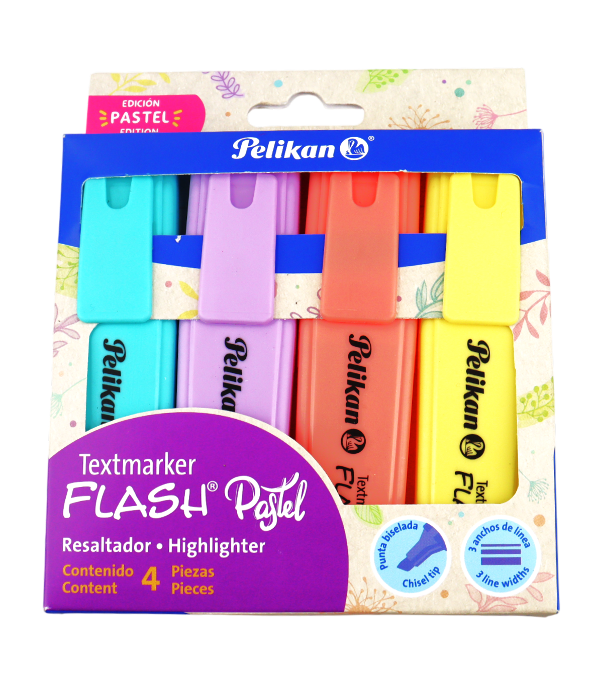 RESALTADOR TEXTMARKER FLASH PASTEL 4/1 BL