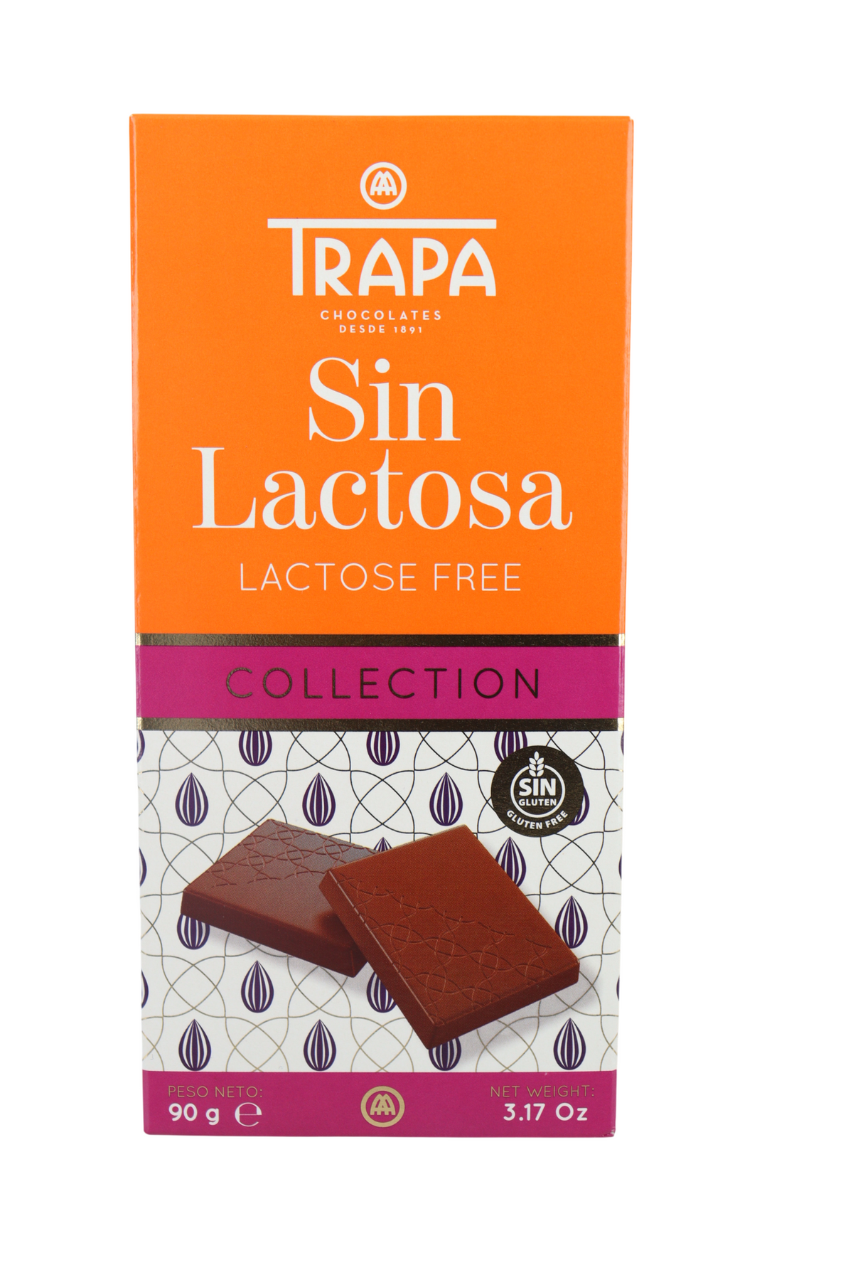 TRAPA COLLECTION CHOCOLATE S/LACTOSA 90 GR