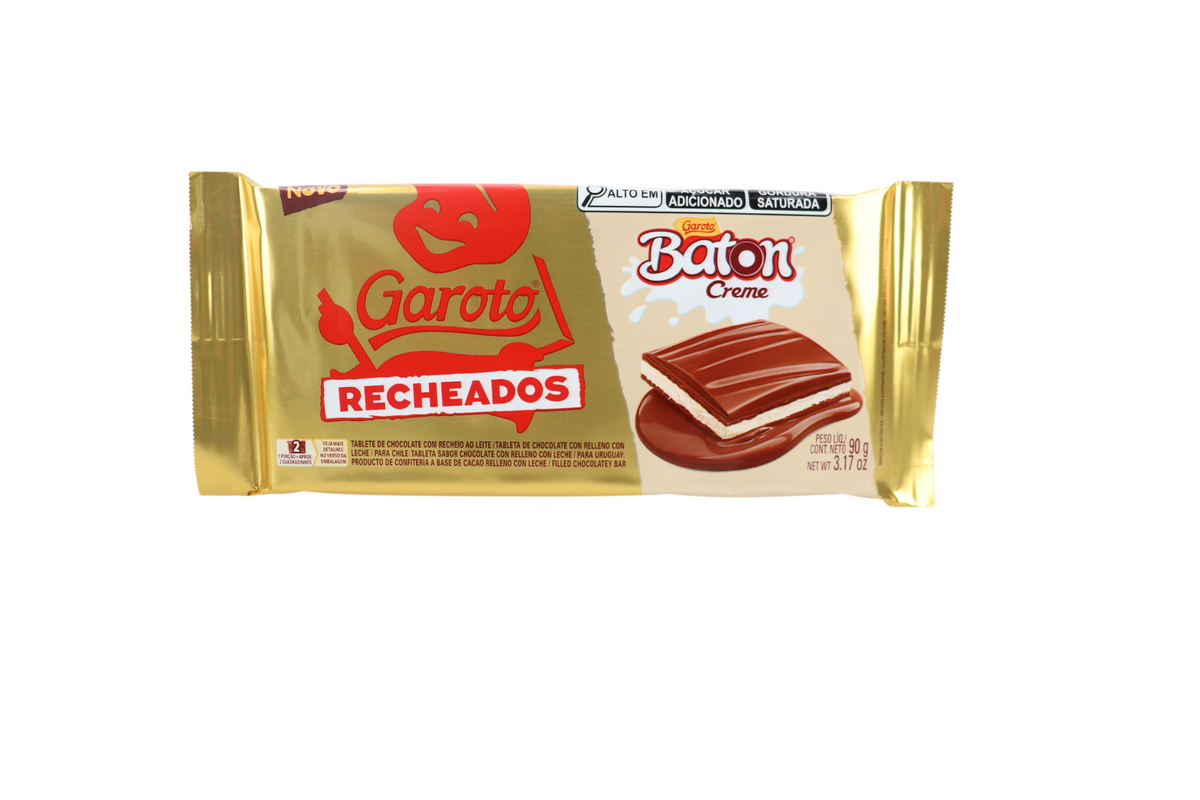 GAROTO RECHEADOS CHOCOLATE BATON CREME 90 GR