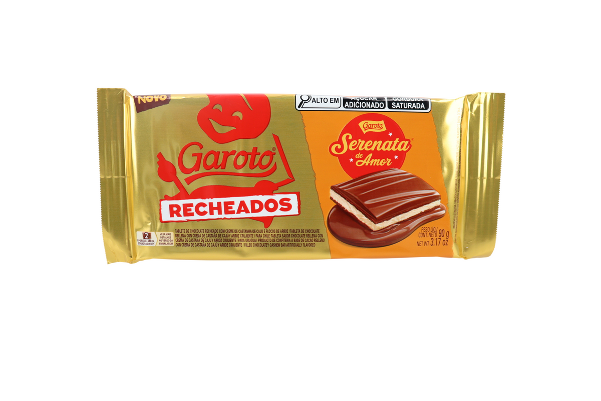 GAROTO RECHEADOS CHOCOLATE SERENATA DE AMOR 90 GR