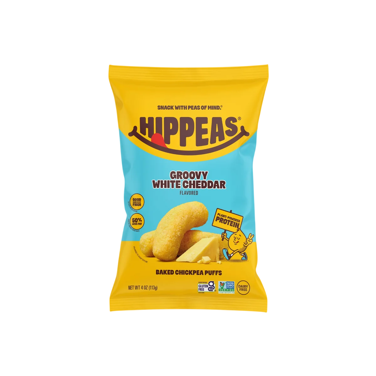 HIPPEAS CHICKPEA PUFFS SABOR QUESO BLANCO CHEDDAR 4 OZ
