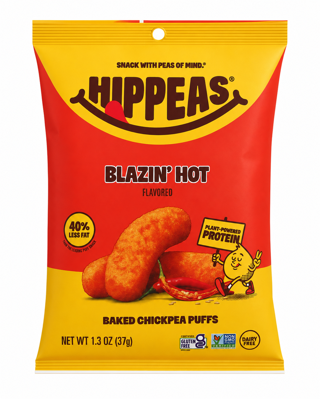 HIPPEAS CHICKPEA PUFFS SABOR PICANTE HOT 1.3 OZ