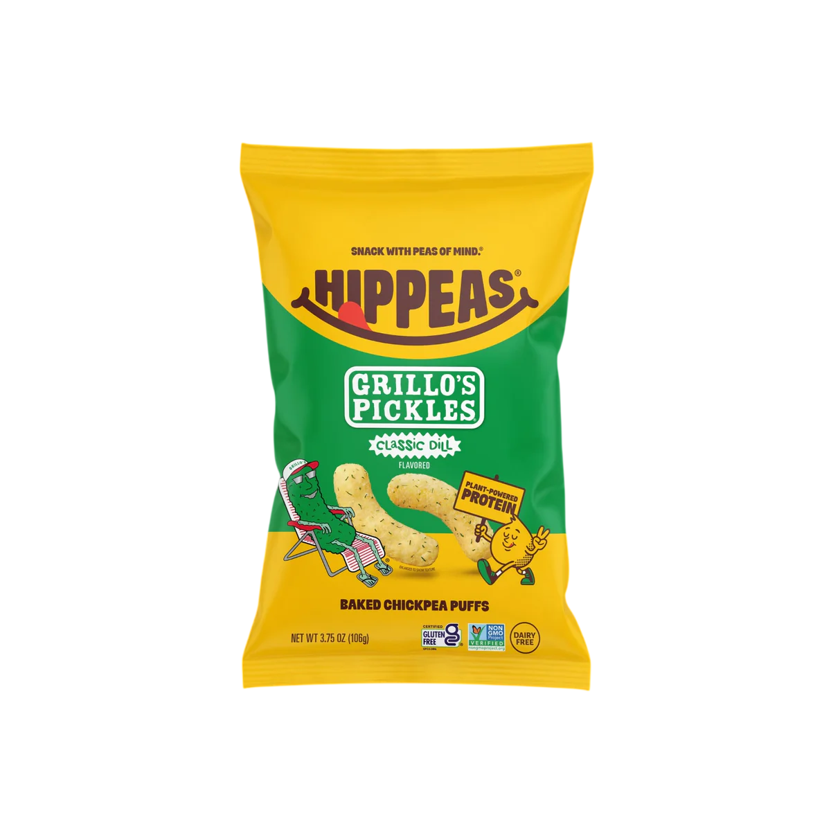 HIPPEAS CHICKPEA PUFFS SABOR ENELDO CLASICO 3.75 OZ
