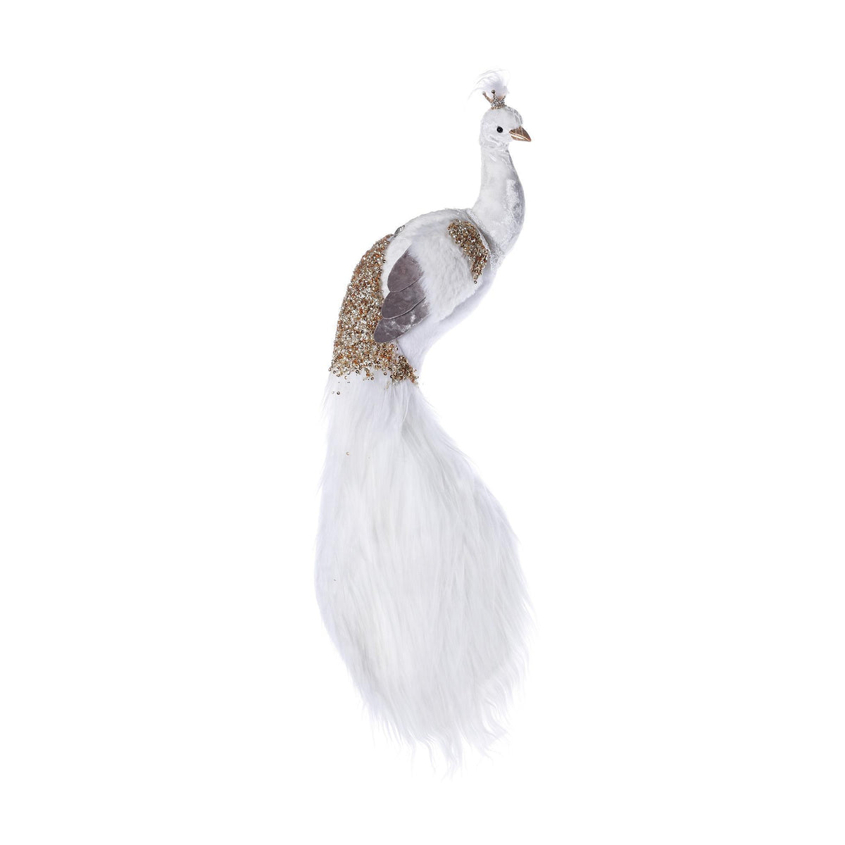 ORN. PAVO REAL BLANCO 5X20X67C