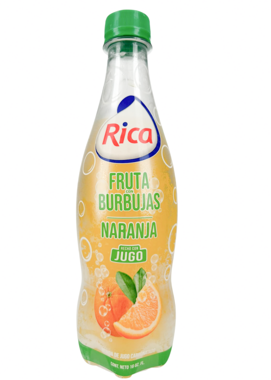 RICA JUGO FRUTA CON BURBUJA NARANJA 500 ML