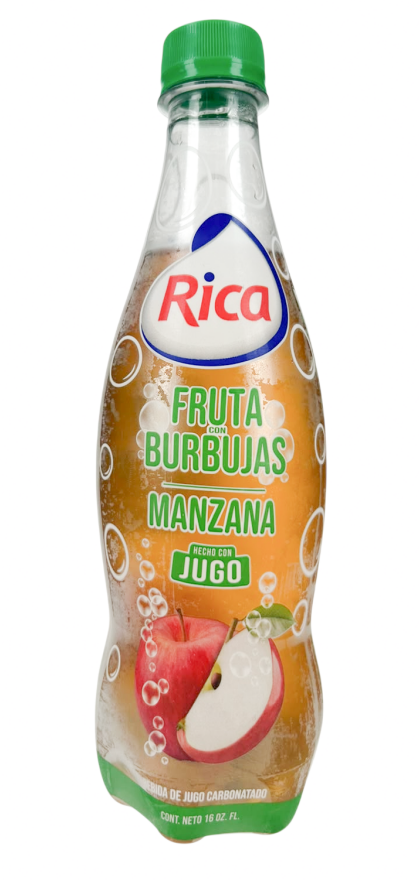 RICA JUGO FRUTA CON BURBUJA MANZANA 500 ML