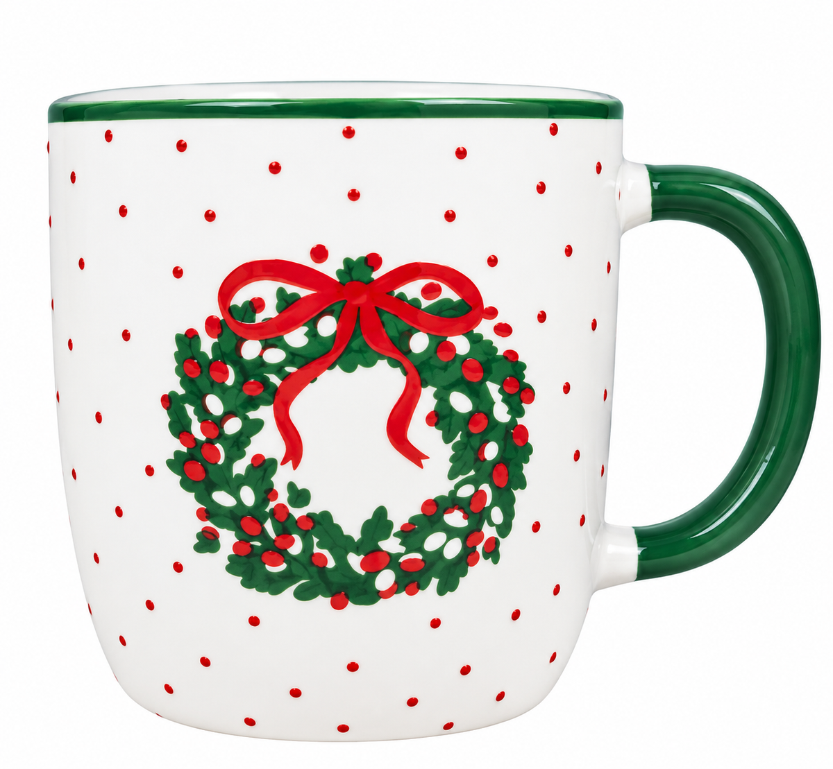 TAZA NAVIDENA 9CM ROJO-VERDE SUR2