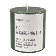 7X7.5CM PILLAR CANDLE.GREEN - FIG & GAR - SUPERMIX