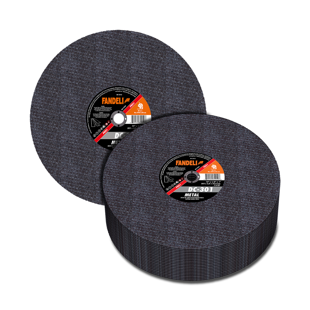 DISCO ESTACIONARIO METAL PRO 14 X 1/8 X 1" FANDELI