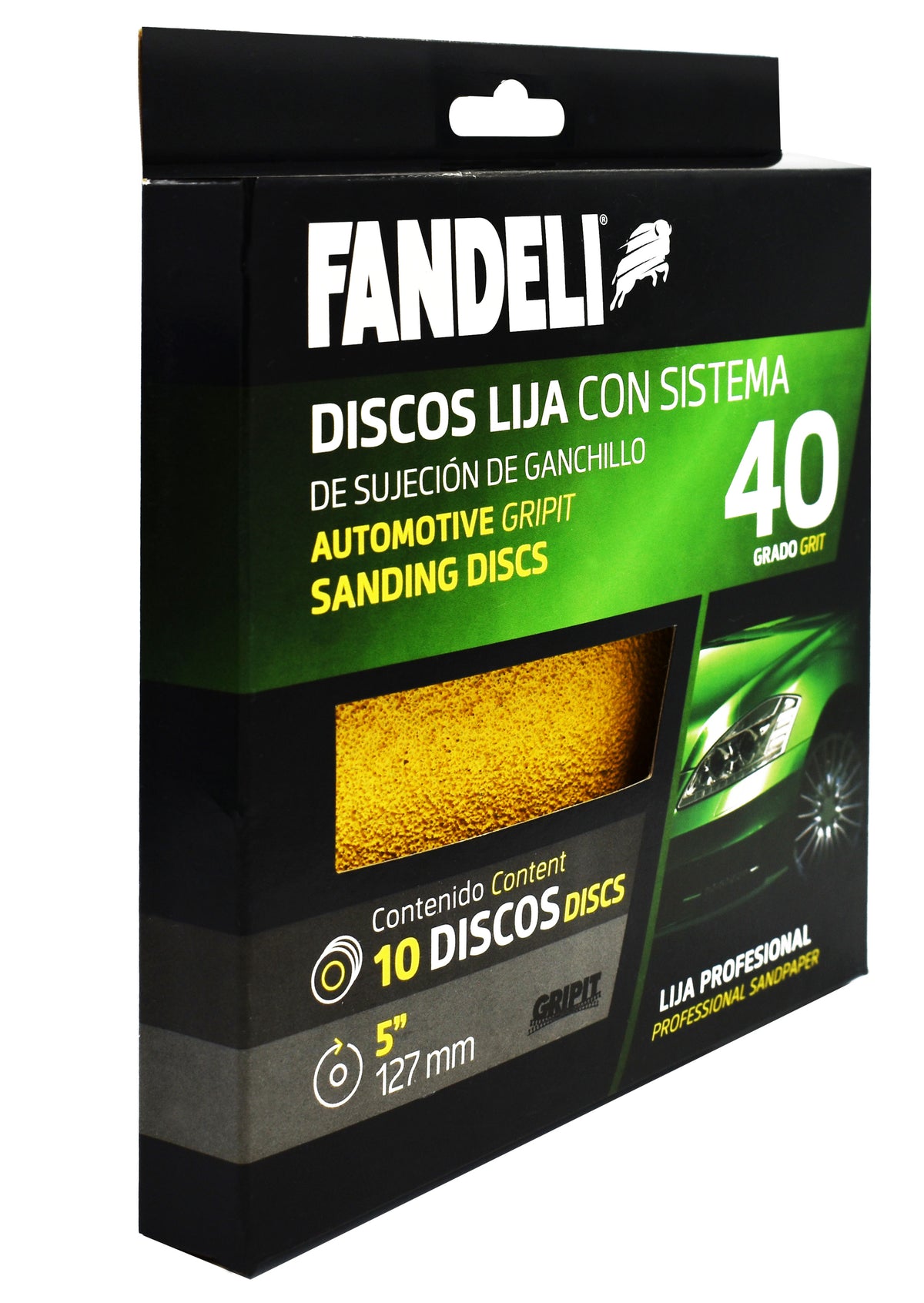 KIT 10 DISCOS E080 040P S/MARCA 0.127m PAPEL GRIPITKWIK-GRIP GOLD DISCS 5" X 0
