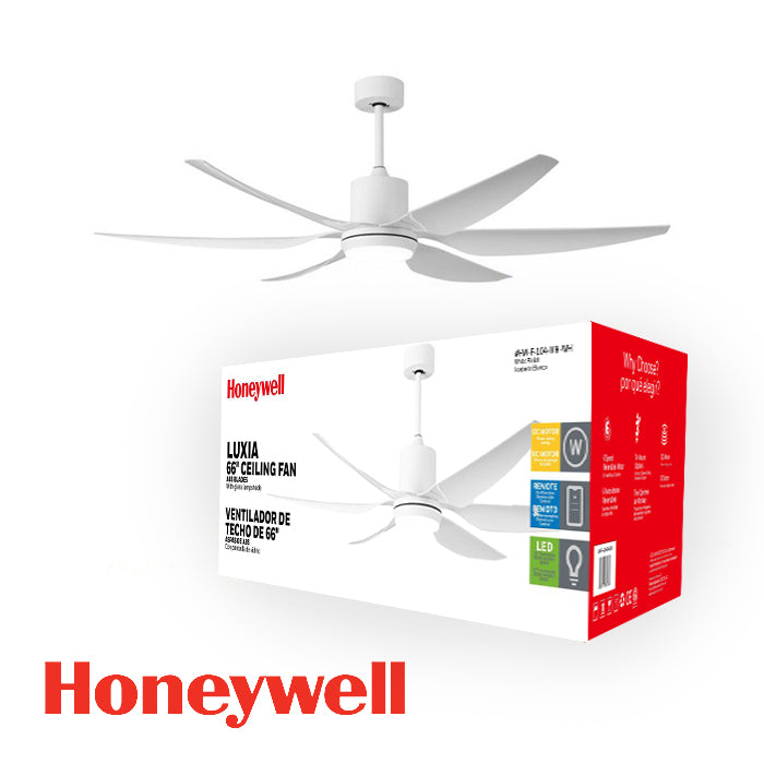 ABANICO DE TECHO DECORATIVA 66'' CON LUZ LED (WH) 20W IP20