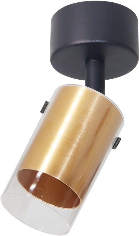 LAMP.  SPOT 1XGU10-40W, NEGRO+DORADO 00876GD-1L HOME DELIGHT (NO INC. BOMBILLO)