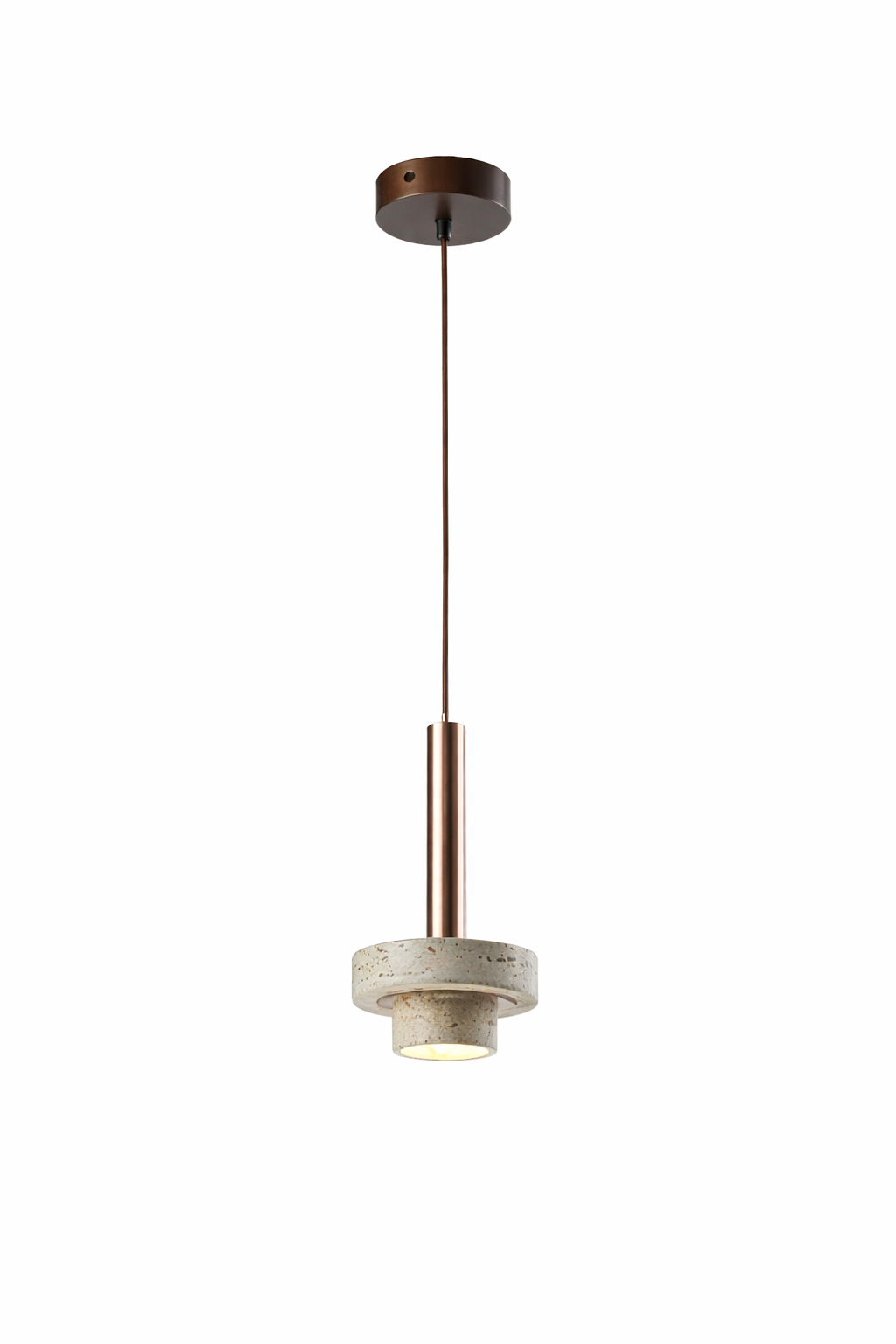 LAMP.  DE T. COLGANTE, GU10-10W, AC. COBRE/PIEDRA 00997CU HOME DELIGHT (NO INC. BOMBILLO)
