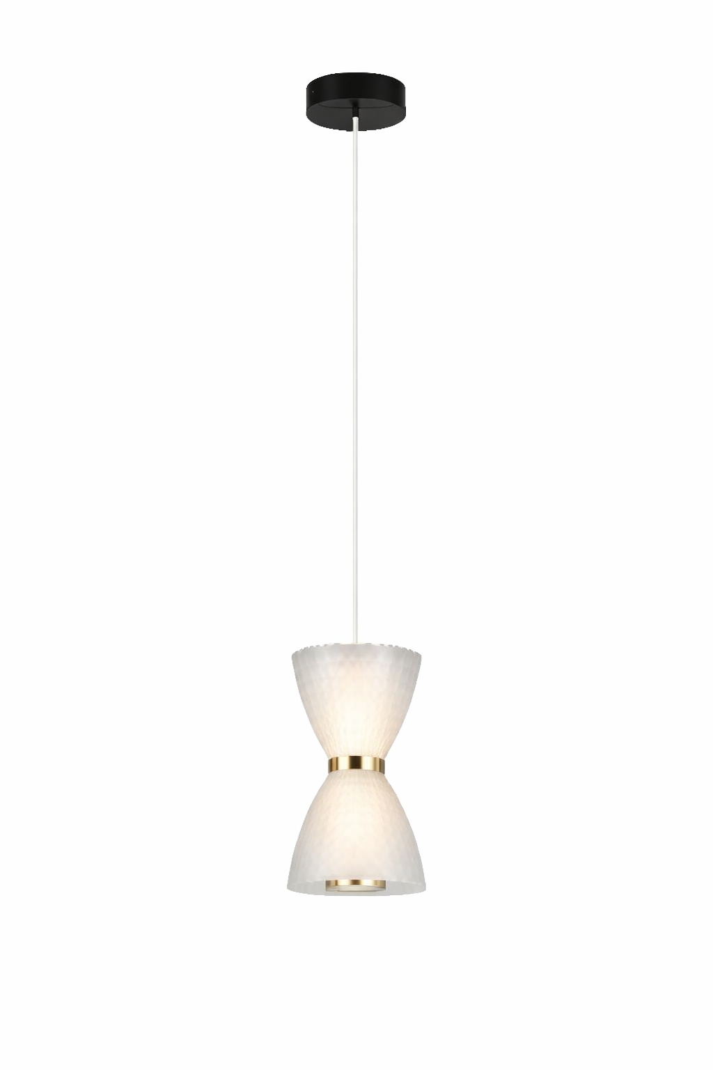 LAMP.  DE TECHO COLGANTE, LUZ LED 7W ESTILO RELOJ DE ARENA, 01216H-WH-CCT HOME DELIGHT