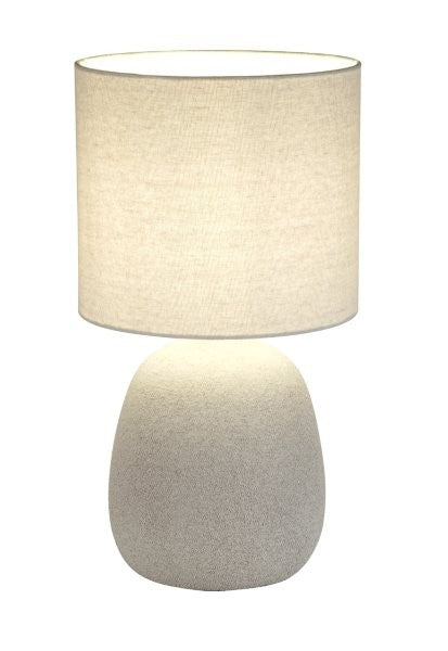 LAMP. DECO. PARA MESA E27-40W, 00912T-NAT, AC. BLANCO/CERAMICA HOME DELIGHT (NO INC. BOMBILLO)