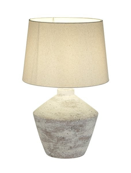LAMP. DECO. PARA MESA E27-40W, 00915T-NAT, AC. BLANCO/GRIS HOME DELIGHT (NO INC. BOMBILLO)