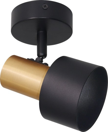 LAMP. TECHO O PARED, GU10-40W, 00874BK-1W, AC. BLACK GOLDEN HOME DELIGHT (NO INC. BOMBILLO)