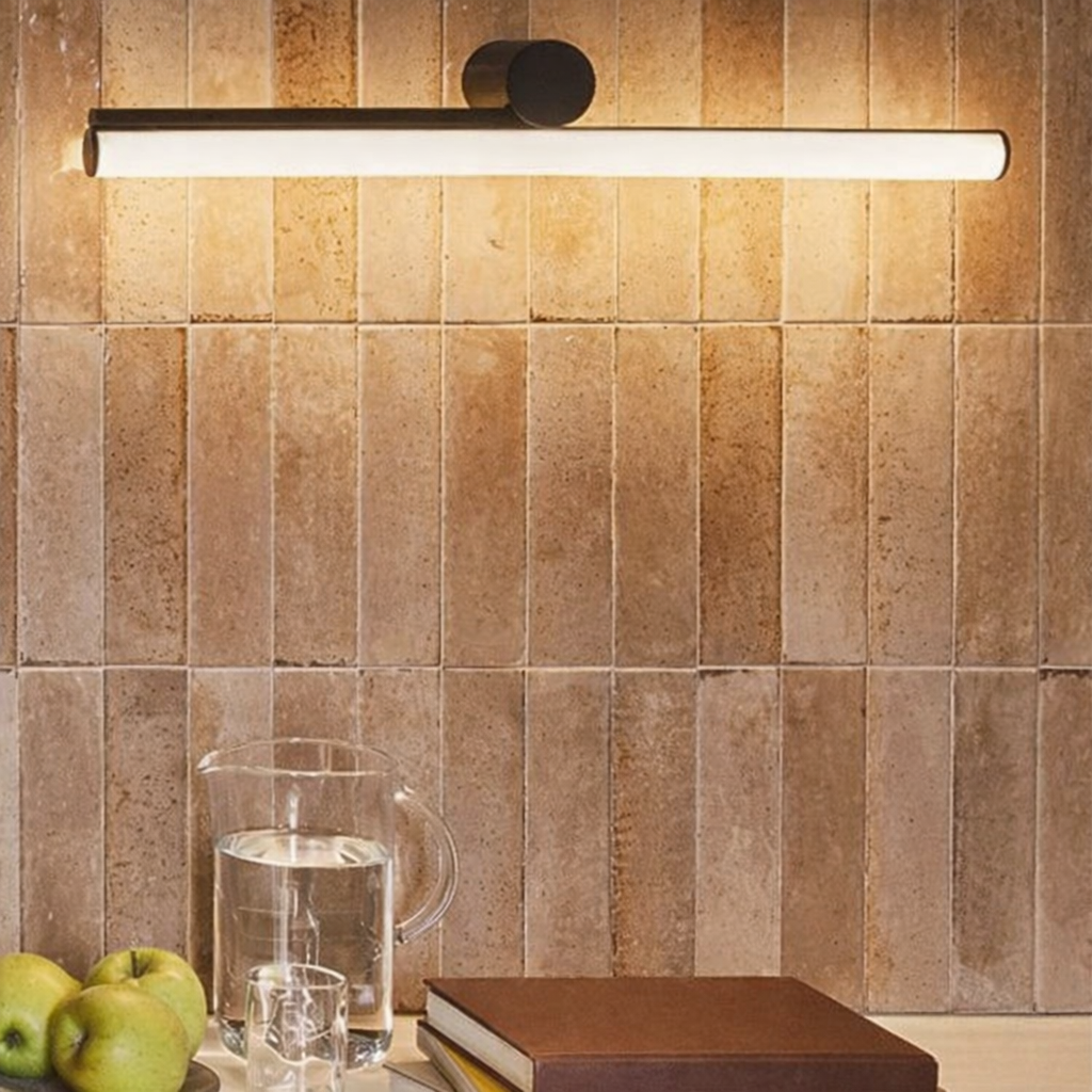 LAMP.PARED DECO.  LED 14W 3000K, 60CM, 01652BK-60, AC. NEGRO HOME DELIGHT