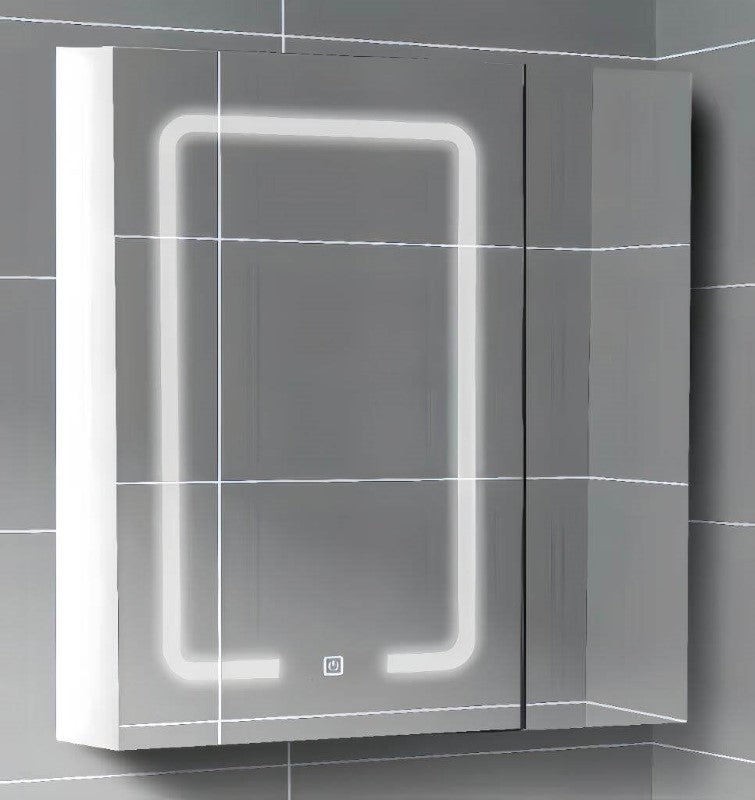 GABINETE BLANCO C/ESPEJO P/ BAÃ‘O 60CM X 68CM C/ILUMINACION TACTIL 00532-CCT HOME DELIGHT