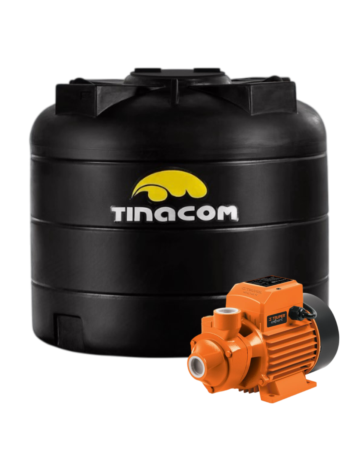 COMBO TINACO 265GLS TINACOM + BOMBA LADRONA 1/2 HP TRUPER
