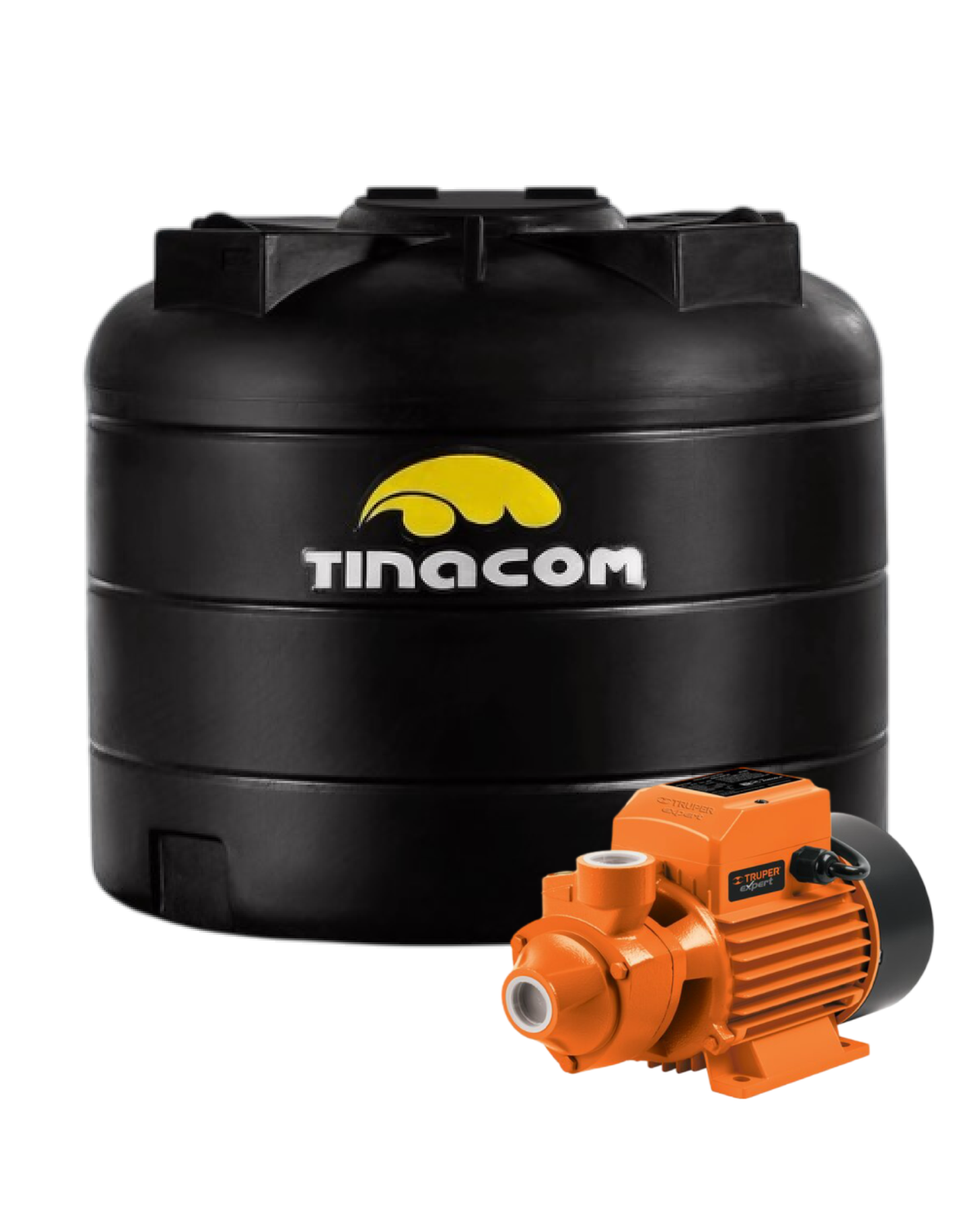 COMBO TINACO 530GLS TINACOM + BOMBA LADRONA 1/2 HP TRUPER