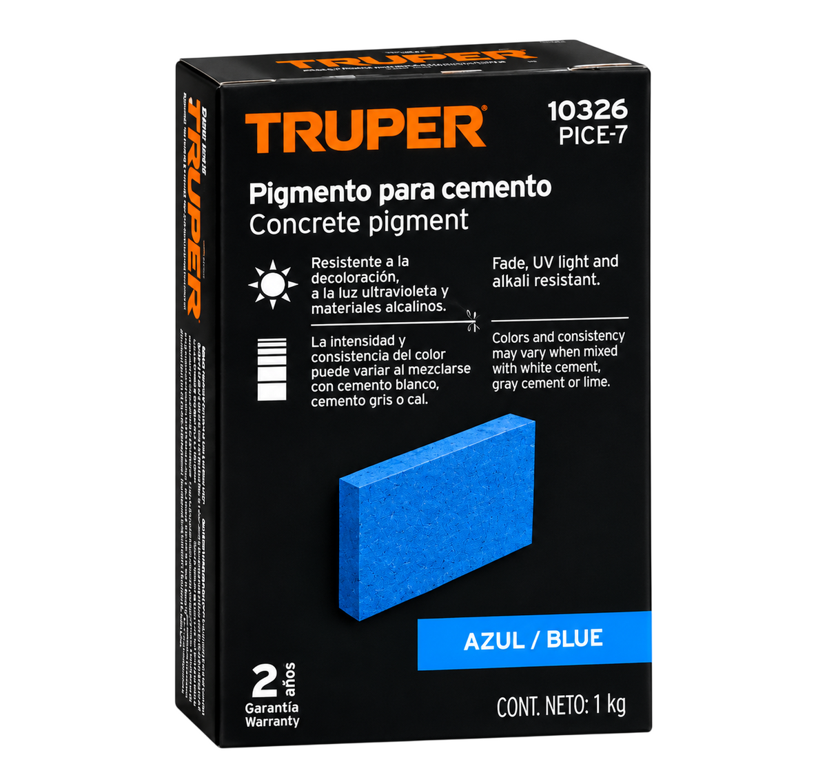 PIGMENTO PARA CEMENTO 1 KG, AZUL..